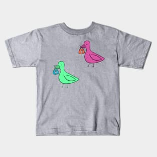 Ducks holding ghost in bag #1b Kids T-Shirt